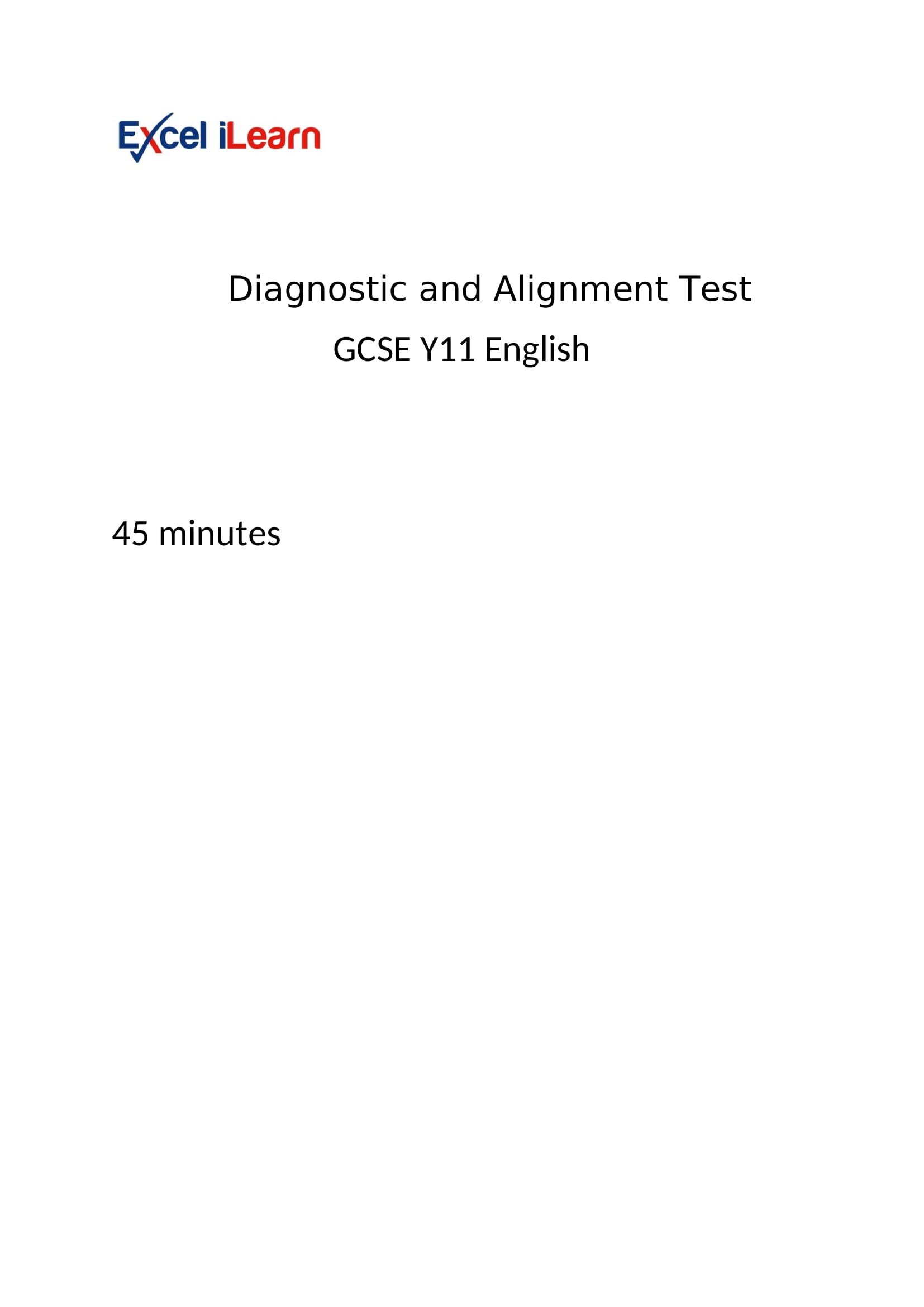 GCSE_Y11_English_Diagnostic and Alignment Test 2021-1