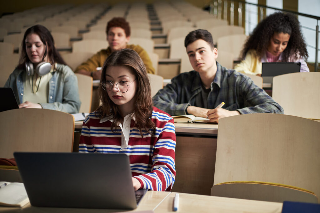 students in class